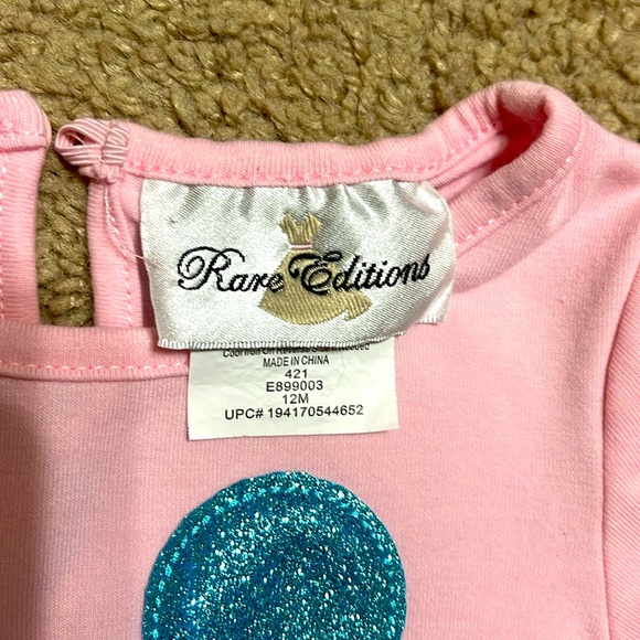 Precious baby girl sparkly pink cupcake outfit by Rare Editions, size 12 mo. - Picture 4 of 9